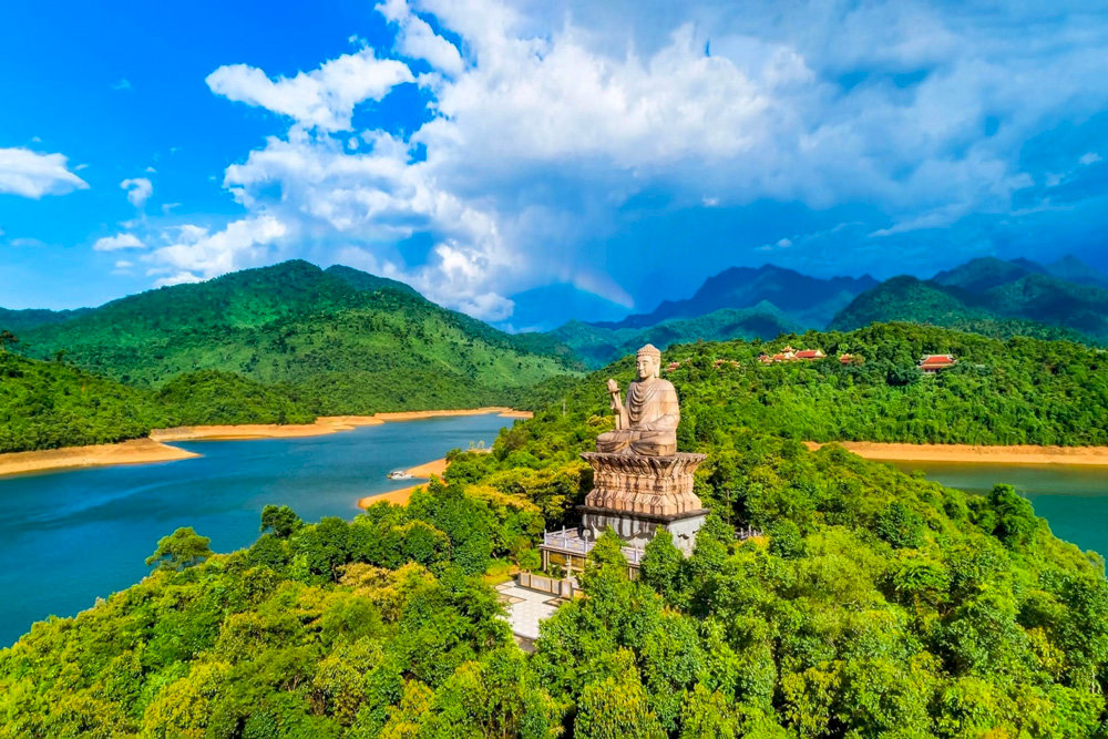 Truoi Lake and the Zen monastery is a highlight for those seeking both outdoor adventure and inner peace within Bach Ma National Park